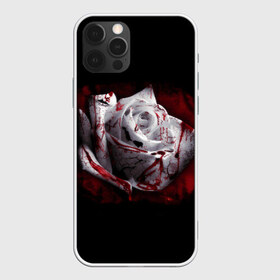Чехол для iPhone 12 Pro Max с принтом Кровавая роза в Новосибирске, Силикон |  | брызги | кровавая роза | кровь | роза | цветы
