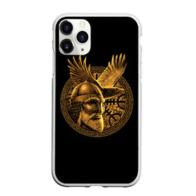 Чехол для iPhone 11 Pro матовый с принтом Один в Новосибирске, Силикон |  | beard | celtic | emblem | face | golden | helmet | myth | one | ornament | raven | runes | sword | viking | warrior | борода | викинг | воин | ворон | золотой | кельтский | лицо | меч | миф | один | орнамент | руны | шлем | эмблема