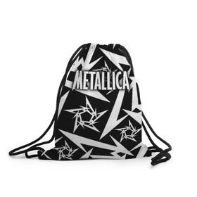 Рюкзак-мешок 3D с принтом Metallica в Новосибирске, 100% полиэстер | плотность ткани — 200 г/м2, размер — 35 х 45 см; лямки — толстые шнурки, застежка на шнуровке, без карманов и подкладки | metalica | metallica | группа | джеймс хэтфилд | кирк хэмметт | ларс ульрих | метал | металика | металлика | миталика | музыка | роберт трухильо | рок | трэш | трэшметал | хард | хеви