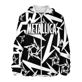Мужская куртка 3D с принтом Metallica в Новосибирске, ткань верха — 100% полиэстер, подклад — флис | прямой крой, подол и капюшон оформлены резинкой с фиксаторами, два кармана без застежек по бокам, один большой потайной карман на груди. Карман на груди застегивается на липучку | metalica | metallica | группа | джеймс хэтфилд | кирк хэмметт | ларс ульрих | метал | металика | металлика | миталика | музыка | роберт трухильо | рок | трэш | трэшметал | хард | хеви