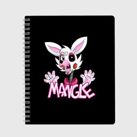 Тетрадь с принтом Fnaf Mangle в Новосибирске, 100% бумага | 48 листов, плотность листов — 60 г/м2, плотность картонной обложки — 250 г/м2. Листы скреплены сбоку удобной пружинной спиралью. Уголки страниц и обложки скругленные. Цвет линий — светло-серый
 | 4 | animation | bonnie | chica | fnaf | foxy | freddy | funny | horror | pizza | scary | sfm | бонни | майк | ночей | пять | ужас | фокси | фредди | чика | шмидт