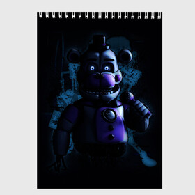 Скетчбук с принтом Five Nights at Freddy в Новосибирске, 100% бумага
 | 48 листов, плотность листов — 100 г/м2, плотность картонной обложки — 250 г/м2. Листы скреплены сверху удобной пружинной спиралью | 4 | animation | bonnie | chica | fnaf | foxy | freddy | funny | horror | pizza | scary | sfm | бонни | майк | ночей | пять | ужас | фокси | фредди | чика | шмидт