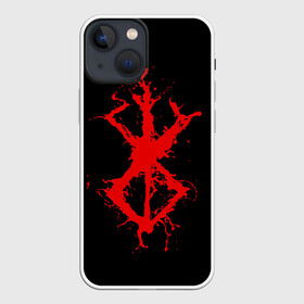 Чехол для iPhone 13 mini с принтом BERSERK logo elements red в Новосибирске,  |  | anime | anime berserk | berserk | knight | manga | аниме | аниме берсерк | берсерк | манга | рыцарь