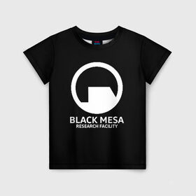 Детская футболка 3D с принтом BLACK MESA в Новосибирске, 100% гипоаллергенный полиэфир | прямой крой, круглый вырез горловины, длина до линии бедер, чуть спущенное плечо, ткань немного тянется | aperture laboratorie | black mesa | gordon freeman | half life | half life 3 | valve | блэк меса | вэлв | гордон фриман | халф лайф