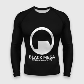 Мужской рашгард 3D с принтом BLACK MESA в Новосибирске,  |  | Тематика изображения на принте: aperture laboratorie | black mesa | gordon freeman | half life | half life 3 | valve | блэк меса | вэлв | гордон фриман | халф лайф