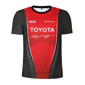 Мужская футболка 3D спортивная с принтом Toyota Racing в Новосибирске, 100% полиэстер с улучшенными характеристиками | приталенный силуэт, круглая горловина, широкие плечи, сужается к линии бедра | racing | toyota | гонки | тоёта | тойота