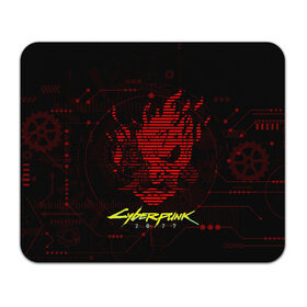 Коврик для мышки прямоугольный с принтом CYBERPUNK 2077 - Самурай в Новосибирске, натуральный каучук | размер 230 х 185 мм; запечатка лицевой стороны | 2077 | cyber | cyberpunk | demon | glitch | keanu | logo | punk | reeves | samurai | symbol | team | trauma | глитч | демон | киану | кибер | киберпанк | клан | лого | логотип | огонь | панк | ривз | самурай | символ