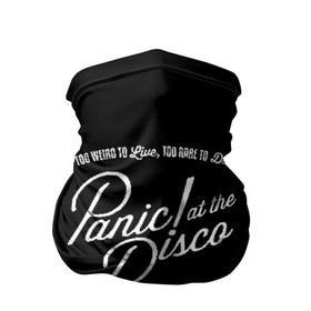 Бандана-труба 3D с принтом PANIC! AT THE DISCO в Новосибирске, 100% полиэстер, ткань с особыми свойствами — Activecool | плотность 150‒180 г/м2; хорошо тянется, но сохраняет форму | panic | panic at the disco | paniс | patd | райан росс