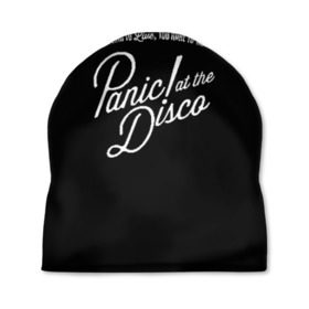 Шапка 3D с принтом PANIC! AT THE DISCO в Новосибирске, 100% полиэстер | универсальный размер, печать по всей поверхности изделия | panic | panic at the disco | paniс | patd | райан росс