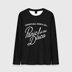 Мужской лонгслив 3D с принтом PANIC! AT THE DISCO в Новосибирске, 100% полиэстер | длинные рукава, круглый вырез горловины, полуприлегающий силуэт | panic | panic at the disco | paniс | patd | райан росс