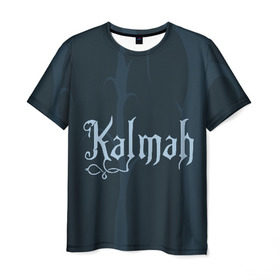Мужская футболка 3D с принтом группа Kalmah в Новосибирске, 100% полиэфир | прямой крой, круглый вырез горловины, длина до линии бедер | death | kalmah | metal | группа | деревья | лес | логотип | метал | музыка | ночь | фантазия | эмблема