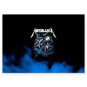 Поздравительная открытка с принтом Metallica в Новосибирске, 100% бумага | плотность бумаги 280 г/м2, матовая, на обратной стороне линовка и место для марки
 | metalica | metallica | группа | джеймс хэтфилд | кирк хэмметт | ларс ульрих | метал | металика | металлика | миталика | музыка | роберт трухильо | рок | трэш | трэшметал | хард | хеви