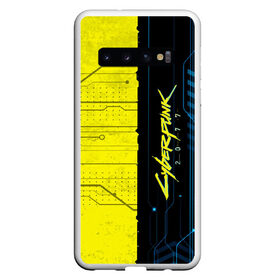 Чехол для Samsung Galaxy S10 с принтом CYBERPUNK 2077 в Новосибирске, Силикон | Область печати: задняя сторона чехла, без боковых панелей | Тематика изображения на принте: 2077 | cyber | cyberpunk | demon | glitch | keanu | logo | punk | reeves | samurai | symbol | team | trauma | глитч | демон | киану | кибер | киберпанк | клан | лого | логотип | огонь | панк | ривз | самурай | символ