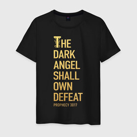 Мужская футболка хлопок с принтом Тёмный ангел одержит победу в Новосибирске, 100% хлопок | прямой крой, круглый вырез горловины, длина до линии бедер, слегка спущенное плечо. | good | omens | sheen | tennant | азирафель | ангел | благие знамения | демон | кроули | падший | теннант | шин