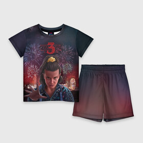 Детский костюм с шортами 3D с принтом 011 в Новосибирске,  |  | stranger things | очень странные дела