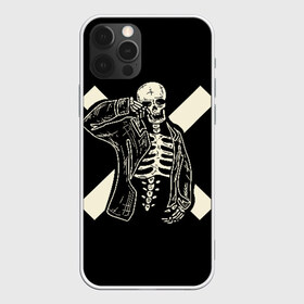 Чехол для iPhone 12 Pro Max с принтом Cross Skull в Новосибирске, Силикон |  | bone | bones | кости | крест | череп