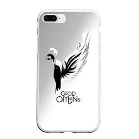 Чехол для iPhone 7Plus/8 Plus матовый с принтом Good Omens в Новосибирске, Силикон | Область печати: задняя сторона чехла, без боковых панелей | good | omens | sheen | tennant | азирафель | ангел | благие знамения | демон | кроули | падший | теннант | шин