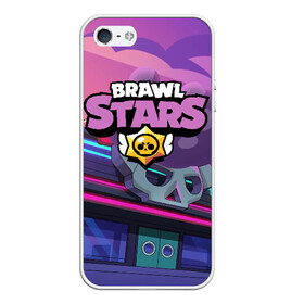 Чехол для iPhone 5/5S матовый с принтом Brawl Stars в Новосибирске, Силикон | Область печати: задняя сторона чехла, без боковых панелей | brawl | bs | fails | leon | stars | supercell | tick | бой | босс | бравл | броубол | бс | герои | драка | звезд | осада | сейф | старс | цель