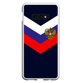 Чехол для Samsung S10E с принтом RUSSIA SPORT (РЕДАЧ) в Новосибирске, Силикон | Область печати: задняя сторона чехла, без боковых панелей | Тематика изображения на принте: russia | герб рф | орёл | россия | рф