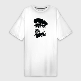 Платье-футболка хлопок с принтом Сталин в Новосибирске,  |  | stalin | ussr | иосиф сталин | коммунизм | комунизм | ссср | сталин