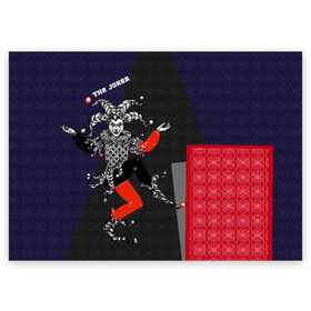 Поздравительная открытка с принтом The joker в Новосибирске, 100% бумага | плотность бумаги 280 г/м2, матовая, на обратной стороне линовка и место для марки
 | Тематика изображения на принте: джокер | игра | карта