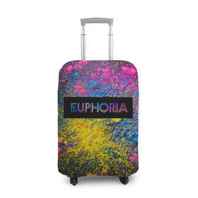Чехол для чемодана 3D с принтом сериал Euphoria в Новосибирске, 86% полиэфир, 14% спандекс | двустороннее нанесение принта, прорези для ручек и колес | zendaya | зендея | ру беннетт | сериал euphoria | эйфория