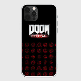 Чехол для iPhone 12 Pro Max с принтом DOOM Eternal в Новосибирске, Силикон |  | 2019 | bethesda | demon | doom | eternal | ethernal | game | games | logo | monster | runes | демон | дум | дуум | етернал | игра | игры | какодемон | кровь | лого | логотип | монстр | монстры | руны | символ | этернал