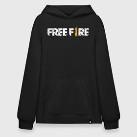 Худи SuperOversize хлопок с принтом Garena Free Fire в Новосибирске, 70% хлопок, 30% полиэстер, мягкий начес внутри | карман-кенгуру, эластичная резинка на манжетах и по нижней кромке, двухслойный капюшон
 | battlegrounds | fire | free | garena | гарена | фаер | фри