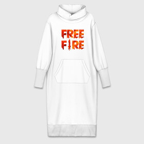 Платье удлиненное хлопок с принтом Free Fire в Новосибирске,  |  | battlegrounds | fire | free | garena | гарена | фаер | фри