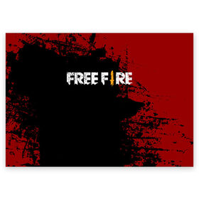Поздравительная открытка с принтом Free Fire в Новосибирске, 100% бумага | плотность бумаги 280 г/м2, матовая, на обратной стороне линовка и место для марки
 | Тематика изображения на принте: battlegrounds | fire | free | garena | гарена | фаер | фри