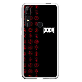 Чехол для Honor P Smart Z с принтом DOOM - Руны в Новосибирске, Силикон | Область печати: задняя сторона чехла, без боковых панелей | 2019 | bethesda | demon | doom | eternal | ethernal | game | games | logo | monster | runes | демон | дум | дуум | етернал | игра | игры | какодемон | кровь | лого | логотип | монстр | монстры | руны | символ | этернал