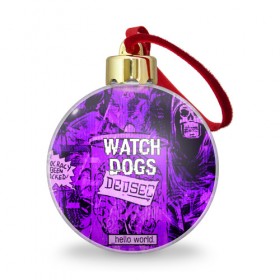 Ёлочный шар с принтом WATCH DOGS в Новосибирске, Пластик | Диаметр: 77 мм | ded sec | hacker | legion | watch dogs | watch dogs 2 | watch dogs legion | легион | хакер