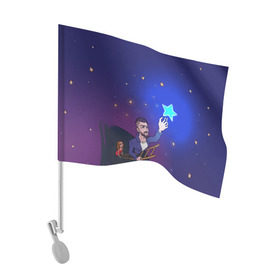 Флаг для автомобиля с принтом JONY Звезда в Новосибирске, 100% полиэстер | Размер: 30*21 см | jony | звезда | лали | певец | тыменяпленила | янея
