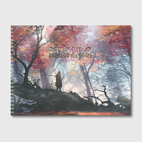 Альбом для рисования с принтом Sekiro (СПИНА) в Новосибирске, 100% бумага
 | матовая бумага, плотность 200 мг. | sekiro | shadows die twice | секиро | сэкиро