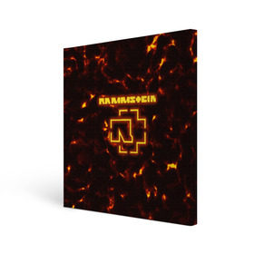 Холст квадратный с принтом Rammstein Feuer в Новосибирске, 100% ПВХ |  | amerika | art | du hast | germany | logo | mutter | rammstein | rock | till lindemann | арт | германия | группа | логотип | музыка | немецкая группа | немцы | песня | раммштайн | рамштайн | рок