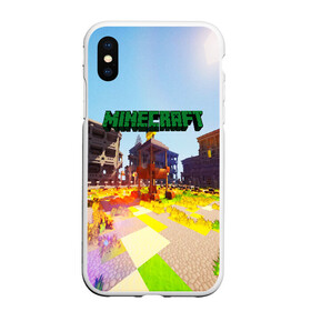 Чехол для iPhone XS Max матовый с принтом MINECRAFT в Новосибирске, Силикон | Область печати: задняя сторона чехла, без боковых панелей | craft | creeper | dungeon | dungeons | earth | game | logo | mine | minecraft | mobile | online | дунгеонс | земля | зомбиы | игра | крипер | лого | майкрафт | майнкрафт | мобайл | онлайн | подземелье | подземелья