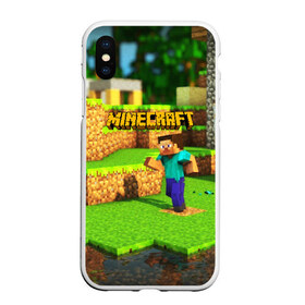 Чехол для iPhone XS Max матовый с принтом MINECRAFT в Новосибирске, Силикон | Область печати: задняя сторона чехла, без боковых панелей | craft | creeper | dungeon | dungeons | earth | game | logo | mine | minecraft | mobile | online | дунгеонс | земля | зомбиы | игра | крипер | лого | майкрафт | майнкрафт | мобайл | онлайн | подземелье | подземелья