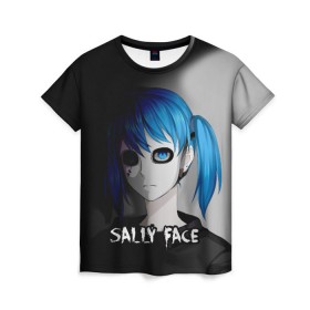 Женская футболка 3D с принтом Sally face в Новосибирске, 100% полиэфир ( синтетическое хлопкоподобное полотно) | прямой крой, круглый вырез горловины, длина до линии бедер | sally face | маска | сали | салли | салли кромсалли | фейс | фишер