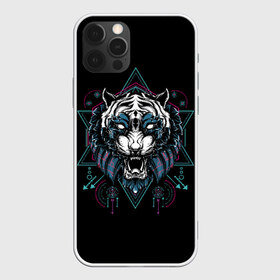 Чехол для iPhone 12 Pro Max с принтом Тигр в Новосибирске, Силикон |  | beast | evil | fangs | grin | predator | sacral | signs | tiger | wild | дикий | зверь | злой | знаки | клыки | оскал | сакральные | тигр | хищник
