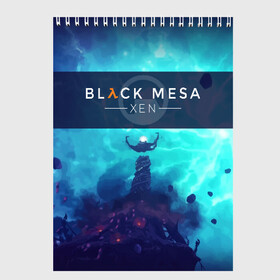 Скетчбук с принтом HALF-LIFE - Black Mesa XEN в Новосибирске, 100% бумага
 | 48 листов, плотность листов — 100 г/м2, плотность картонной обложки — 250 г/м2. Листы скреплены сверху удобной пружинной спиралью | black | counter | csgo | freeman | gordon | half | half life | halflife | lambda | life | logo | mesa | portal | strike | xen | гордон | контр | лайф | лого | портал | символ | страйк | фримен | халф | халф лайф | халфлайф