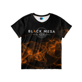 Детская футболка 3D с принтом HALF-LIFE - Black Mesa: XEN в Новосибирске, 100% гипоаллергенный полиэфир | прямой крой, круглый вырез горловины, длина до линии бедер, чуть спущенное плечо, ткань немного тянется | black | counter | csgo | freeman | gordon | half | half life | halflife | lambda | life | logo | mesa | portal | strike | xen | гордон | контр | лайф | лого | портал | символ | страйк | фримен | халф | халф лайф | халфлайф