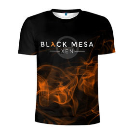 Мужская футболка 3D спортивная с принтом HALF-LIFE - Black Mesa: XEN в Новосибирске, 100% полиэстер с улучшенными характеристиками | приталенный силуэт, круглая горловина, широкие плечи, сужается к линии бедра | Тематика изображения на принте: black | counter | csgo | freeman | gordon | half | half life | halflife | lambda | life | logo | mesa | portal | strike | xen | гордон | контр | лайф | лого | портал | символ | страйк | фримен | халф | халф лайф | халфлайф