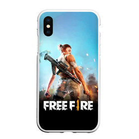 Чехол для iPhone XS Max матовый с принтом FREE FIRE в Новосибирске, Силикон | Область печати: задняя сторона чехла, без боковых панелей | Тематика изображения на принте: battle | battlegrounds | fire | free | game | games | garena | logo | mobile | royale | батлграунд | битва | гарена | гарено | игра | игры | королевская | лого | логотип | мобайл | онлайн | символ | фаер | фаир | фри