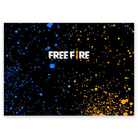 Поздравительная открытка с принтом FREE FIRE в Новосибирске, 100% бумага | плотность бумаги 280 г/м2, матовая, на обратной стороне линовка и место для марки
 | battle | battlegrounds | fire | free | game | games | garena | logo | mobile | royale | батлграунд | битва | гарена | гарено | игра | игры | королевская | лого | логотип | мобайл | онлайн | символ | фаер | фаир | фри