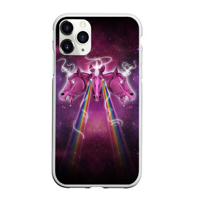 Чехол для iPhone 11 Pro Max матовый с принтом Единороги в космосе в Новосибирске, Силикон |  | magic | unicorn | волшебство | единорог | конь | космос | лошадь | меджик | психодел | радуга | череп | юникорн
