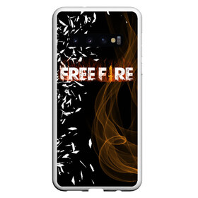 Чехол для Samsung Galaxy S10 с принтом FREE FIRE в Новосибирске, Силикон | Область печати: задняя сторона чехла, без боковых панелей | Тематика изображения на принте: free fire | free fire pc | game | garena | mobile game | royale | trsffb | битва онлайн | гарена | игра | огонь | свободный огонь | фри фаер