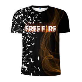 Мужская футболка 3D спортивная с принтом FREE FIRE в Новосибирске, 100% полиэстер с улучшенными характеристиками | приталенный силуэт, круглая горловина, широкие плечи, сужается к линии бедра | free fire | free fire pc | game | garena | mobile game | royale | trsffb | битва онлайн | гарена | игра | огонь | свободный огонь | фри фаер