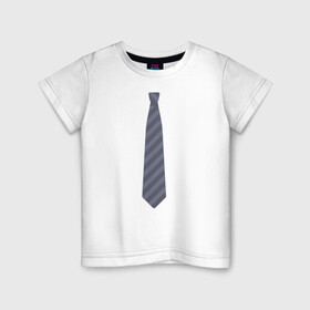 Детская футболка хлопок с принтом Business в Новосибирске, 100% хлопок | круглый вырез горловины, полуприлегающий силуэт, длина до линии бедер | Тематика изображения на принте: business | business style | галстук | деловой стиль