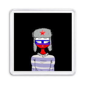 Магнит 55*55 с принтом CountryHumans - Россия в Новосибирске, Пластик | Размер: 65*65 мм; Размер печати: 55*55 мм | Тематика изображения на принте: balls | country | countryballs | countryhumans | fandom | flag | flags | humans | russia | ussr | болз | кантри | кантриболз | кантрихуманс | россия | ссср | страна | страны | флаг | флаги | фэндом | хуманс | хьюманс