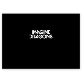 Поздравительная открытка с принтом IMAGINE DRAGONS в Новосибирске, 100% бумага | плотность бумаги 280 г/м2, матовая, на обратной стороне линовка и место для марки
 | Тематика изображения на принте: evolve | id | imagine dragons | драконы | ид